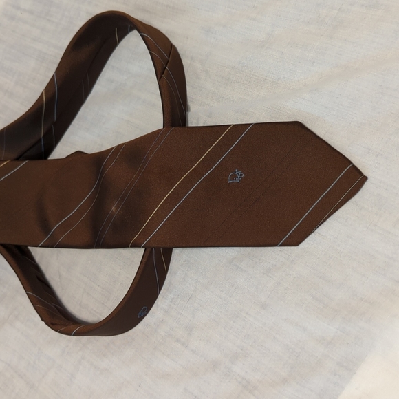 Dior Vintage Brown Tie - Picture 7 of 8